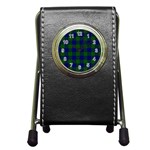 Barclay Tartan Pen Holder Desk Clock