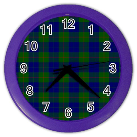 Barclay Tartan Color Wall Clock from ArtsNow.com Front