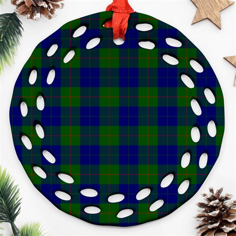 Barclay Tartan Ornament (Round Filigree) from ArtsNow.com Front