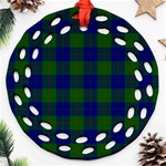 Barclay Tartan Ornament (Round Filigree)