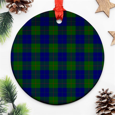 Barclay Tartan Ornament (Round) from ArtsNow.com Front