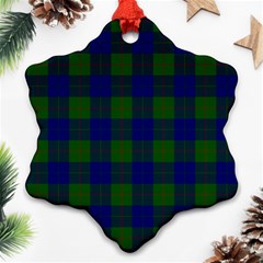 Barclay Tartan Snowflake Ornament (Two Sides) from ArtsNow.com Front