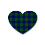 Barclay Tartan Rubber Coaster (Heart)