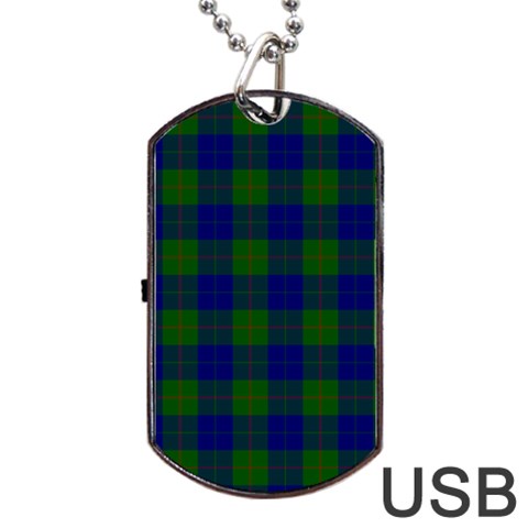 Barclay Tartan Dog Tag USB Flash (Two Sides) from ArtsNow.com Back