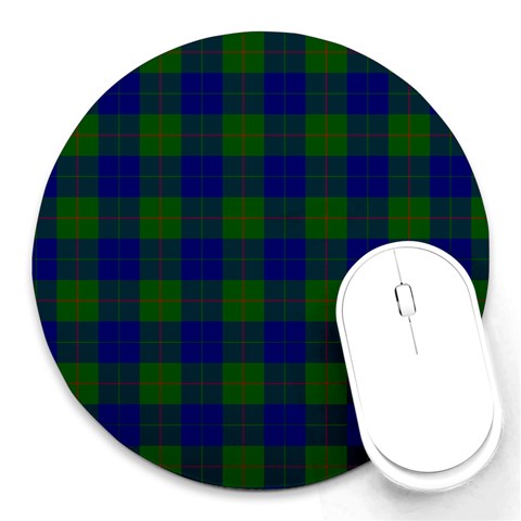 Barclay Tartan Round Mousepad from ArtsNow.com Front