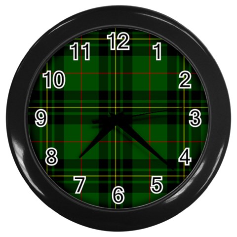 Forbes Tartan Wall Clock (Black) from ArtsNow.com Front