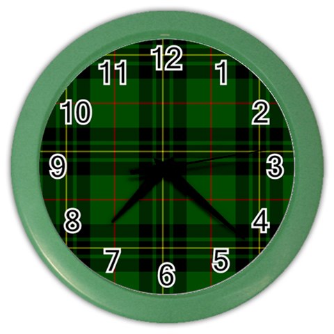 Forbes Tartan Color Wall Clock from ArtsNow.com Front