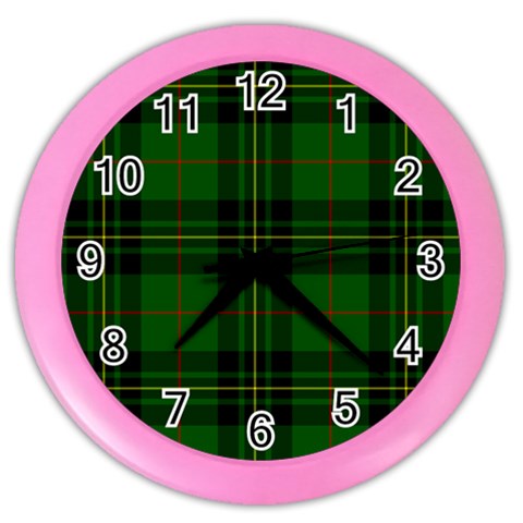 Forbes Tartan Color Wall Clock from ArtsNow.com Front