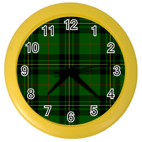 Forbes Tartan Color Wall Clock from ArtsNow.com Front