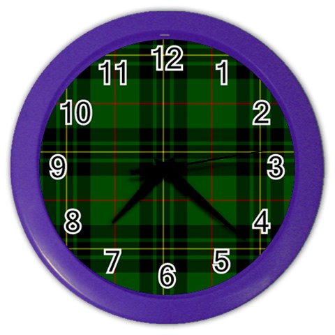 Forbes Tartan Color Wall Clock from ArtsNow.com Front