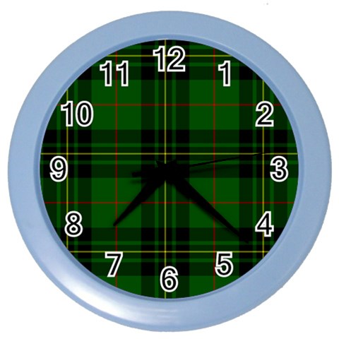 Forbes Tartan Color Wall Clock from ArtsNow.com Front