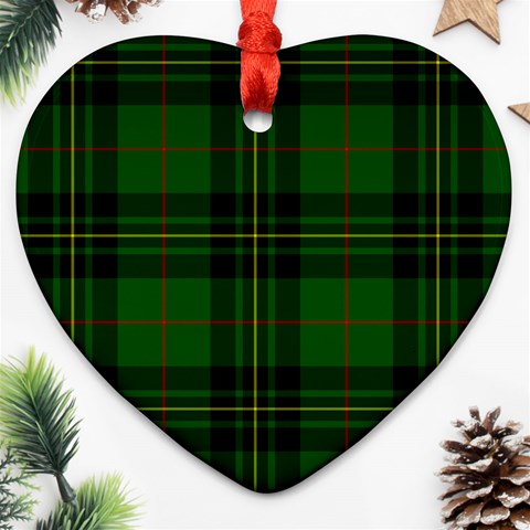 Forbes Tartan Ornament (Heart) from ArtsNow.com Front