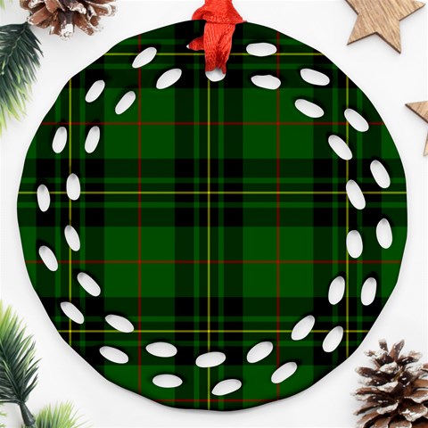 Forbes Tartan Ornament (Round Filigree) from ArtsNow.com Front