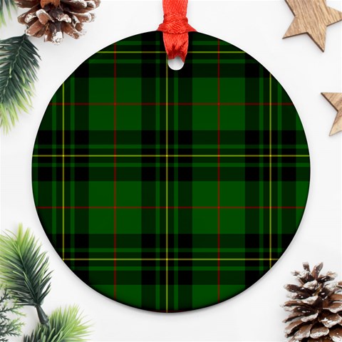 Forbes Tartan Ornament (Round) from ArtsNow.com Front