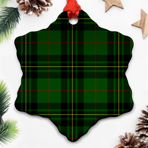 Forbes Tartan Snowflake Ornament (Two Sides) from ArtsNow.com Back