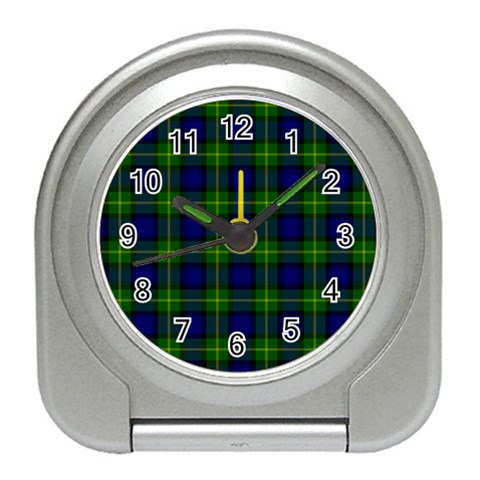 Gordon Tartan Desk Alarm Clock from ArtsNow.com Front