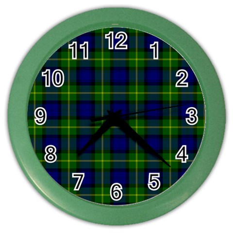 Gordon Tartan Color Wall Clock from ArtsNow.com Front