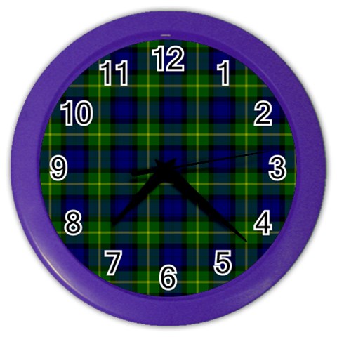 Gordon Tartan Color Wall Clock from ArtsNow.com Front