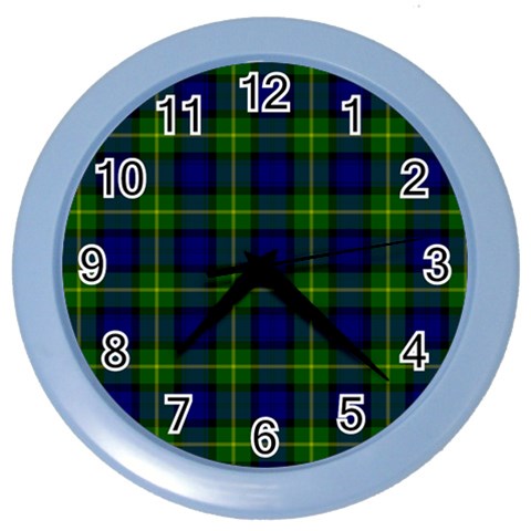 Gordon Tartan Color Wall Clock from ArtsNow.com Front