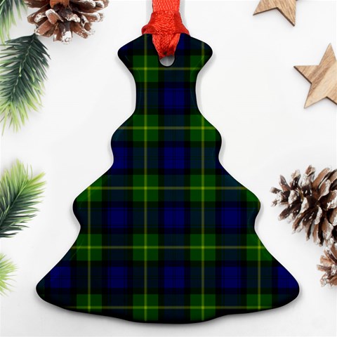 Gordon Tartan Christmas Tree Ornament (Two Sides) from ArtsNow.com Back