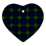 Gordon Tartan Heart Ornament (Two Sides)