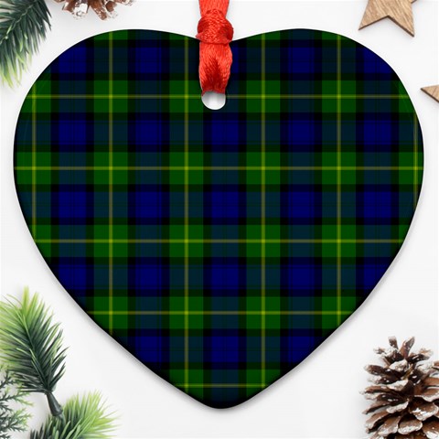 Gordon Tartan Heart Ornament (Two Sides) from ArtsNow.com Back