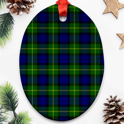 Gordon Tartan Ornament (Oval) from ArtsNow.com Front