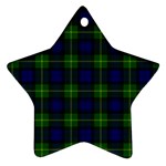 Gordon Tartan Star Ornament (Two Sides)