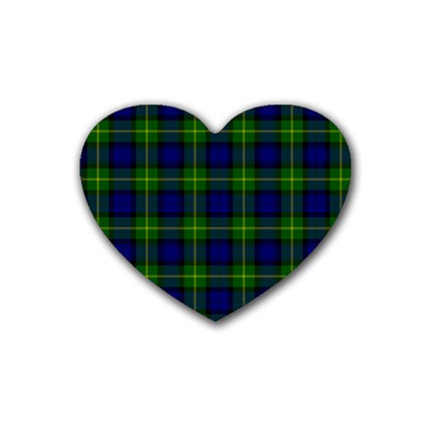 Gordon Tartan Rubber Coaster (Heart) from ArtsNow.com Front