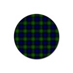 Gordon Tartan Rubber Coaster (Round)