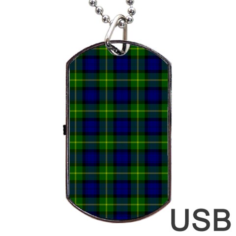 Gordon Tartan Dog Tag USB Flash (One Side) from ArtsNow.com Front