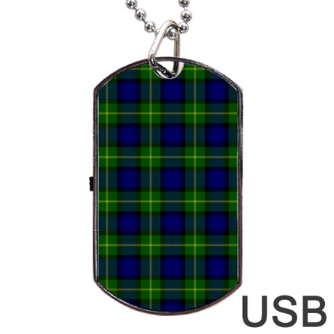 Gordon Tartan Dog Tag USB Flash (Two Sides) from ArtsNow.com Back