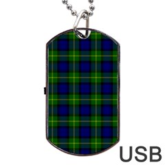 Gordon Tartan Dog Tag USB Flash (Two Sides) from ArtsNow.com Back