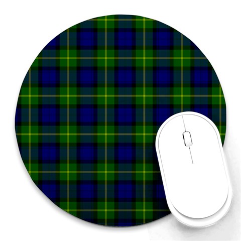 Gordon Tartan Round Mousepad from ArtsNow.com Front