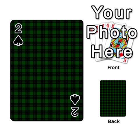 Graham Tartan Playing Cards 54 Designs from ArtsNow.com Front - Spade2