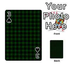 Graham Tartan Playing Cards 54 Designs from ArtsNow.com Front - Spade3