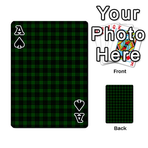 Ace Graham Tartan Playing Cards 54 Designs from ArtsNow.com Front - SpadeA