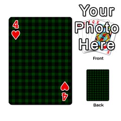 Graham Tartan Playing Cards 54 Designs from ArtsNow.com Front - Heart4