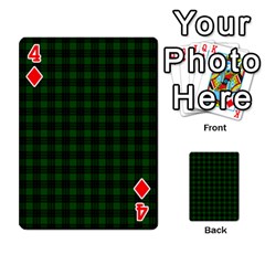 Graham Tartan Playing Cards 54 Designs from ArtsNow.com Front - Diamond4