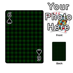 Graham Tartan Playing Cards 54 Designs from ArtsNow.com Front - Spade6