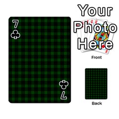 Graham Tartan Playing Cards 54 Designs from ArtsNow.com Front - Club7