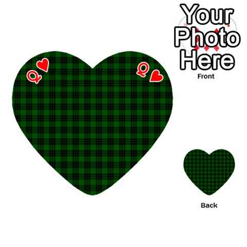 Queen Graham Tartan Playing Cards 54 (Heart) from ArtsNow.com Front - HeartQ