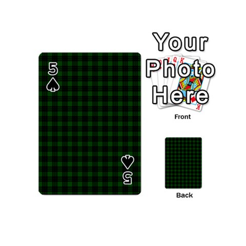 Graham Tartan Playing Cards 54 (Mini) from ArtsNow.com Front - Spade5