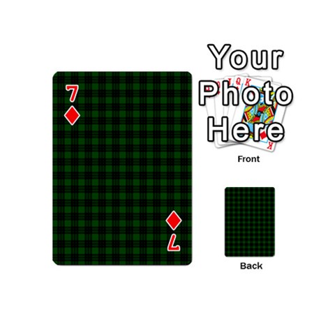 Graham Tartan Playing Cards 54 (Mini) from ArtsNow.com Front - Diamond7