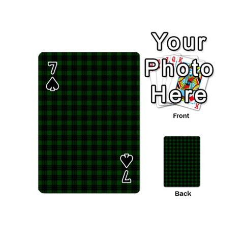 Graham Tartan Playing Cards 54 (Mini) from ArtsNow.com Front - Spade7