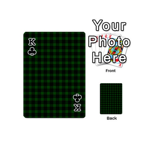 King Graham Tartan Playing Cards 54 (Mini) from ArtsNow.com Front - ClubK