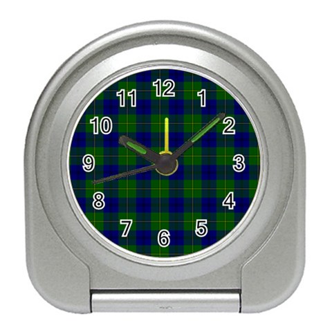 Johnston Tartan Desk Alarm Clock from ArtsNow.com Front