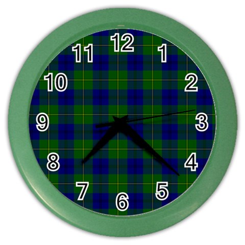 Johnston Tartan Color Wall Clock from ArtsNow.com Front