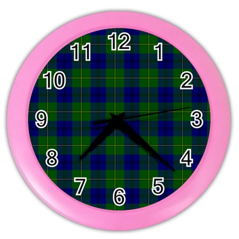 Johnston Tartan Color Wall Clock from ArtsNow.com Front