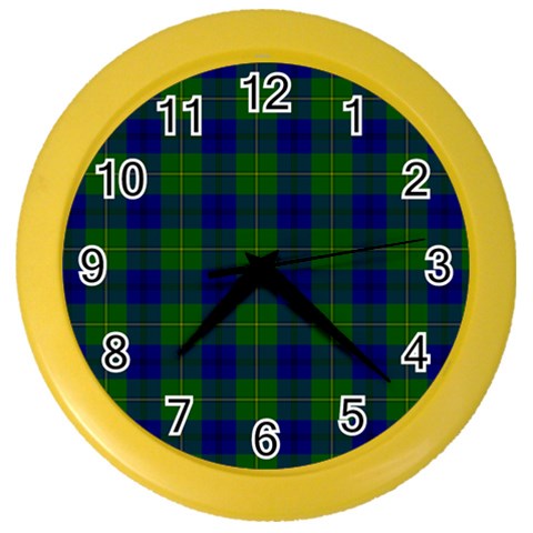 Johnston Tartan Color Wall Clock from ArtsNow.com Front